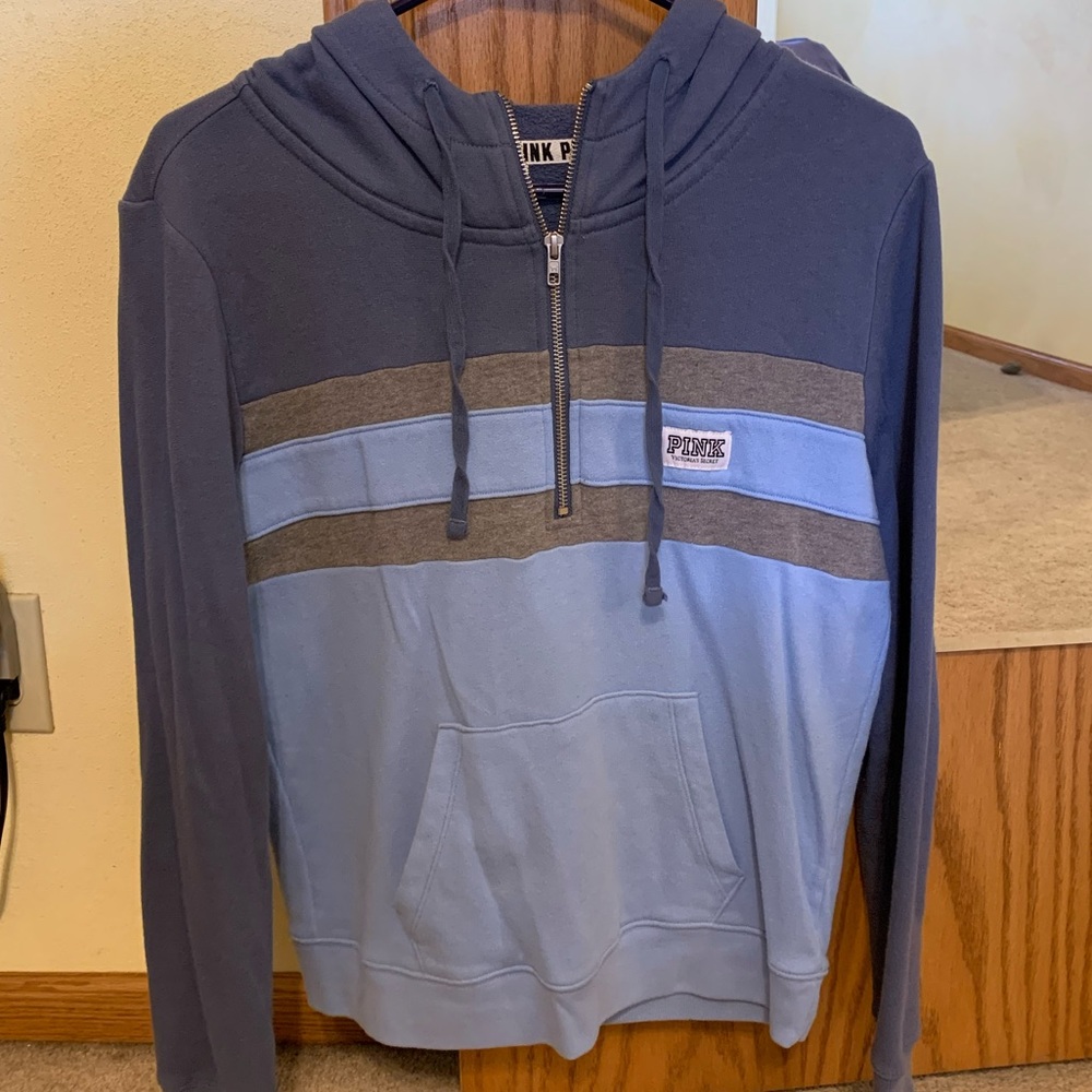 PINK women’s half zip hoodie